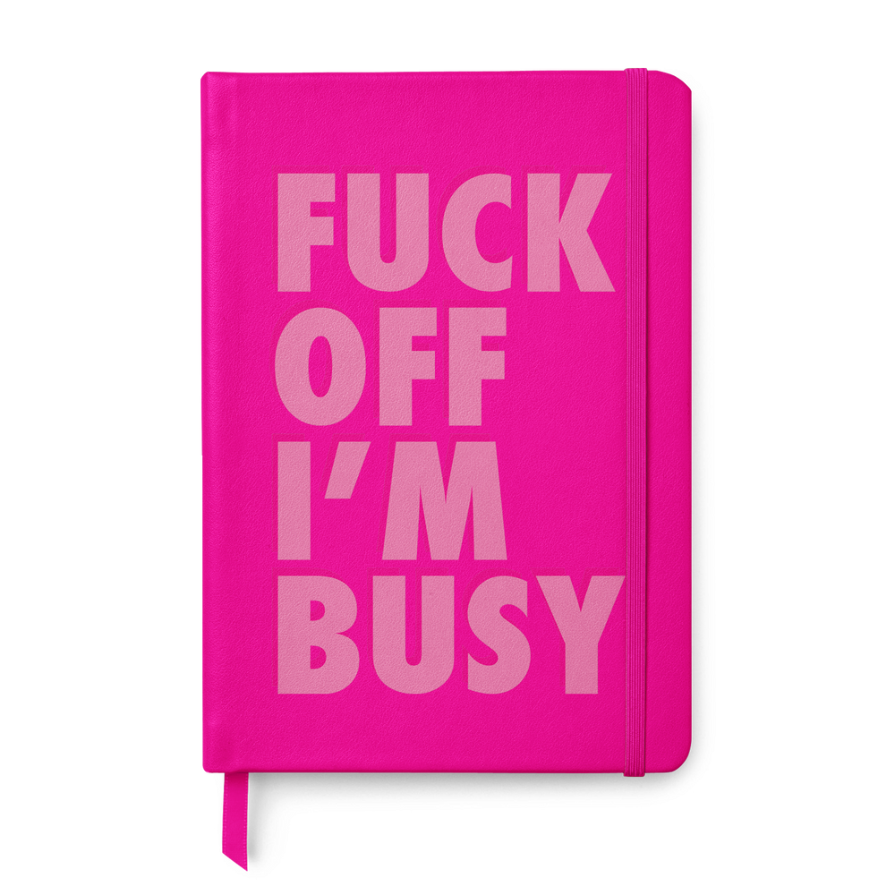 Fuck off I'm Busy Leather Style Notebook #3 image